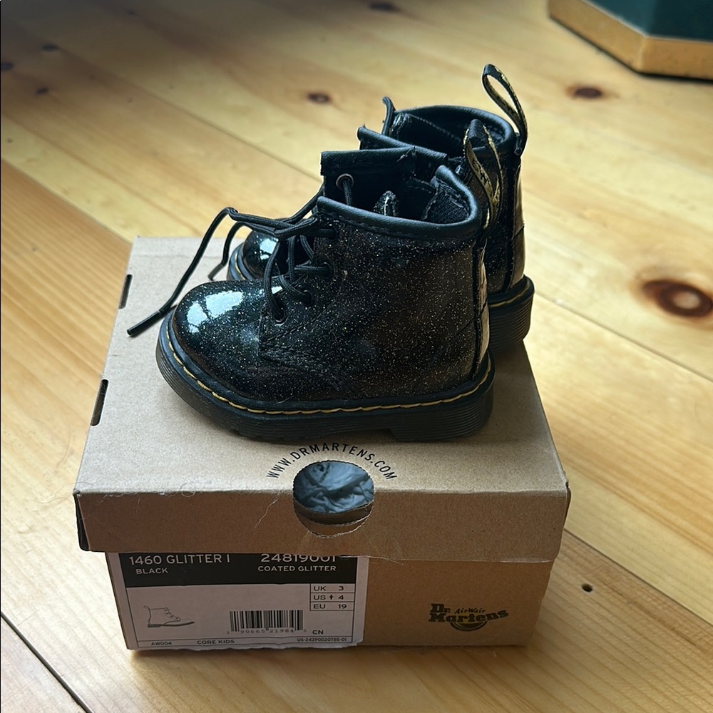 Baby Dr. Martens Coated Glitter Boots